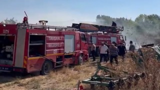 Kütahyada yangında 400 balya saman kül oldu