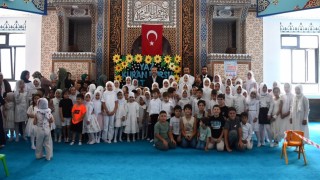 Kütahyada yaz Kuran kursu öğrencileri camide buluştu