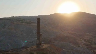 Maden ilçesinde gün batımı görüntülendi