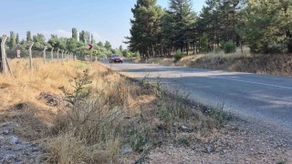 Mahalle muhtarından yol kenarlarındaki kurumuş otlar için yangın uyarısı