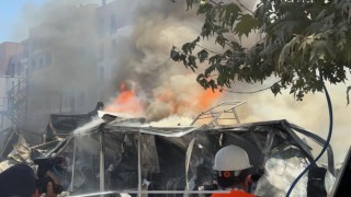 Malatyada konteyner kentte yangın
