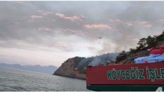 Marmaristeki yangının enerjisi düşürüldü, ekiplerin mücadelesi sürüyor