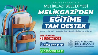 Melikgazi Belediyesinden öğrencilere kırtasiye desteği