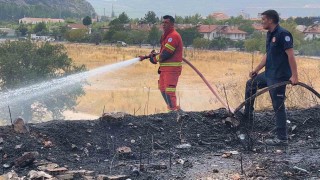 Menteşede ziraat alanında yangın