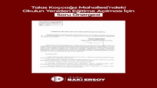 MHPli Ersoydan Koçcağız mahallesindeki okul için soru önergesi