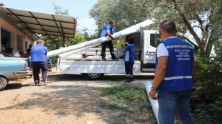 Muğla Büyükşehirden sel mağduru üreticilere sera naylonu desteği