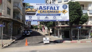 Nazilli Belediyesi ilçedeki yol çalışmalarını sürdürüyor