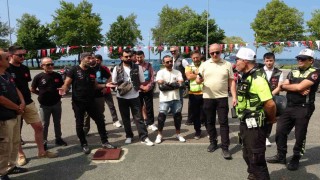 Ordu'da motosiklet sürücülerine güvenli sürüş eğitimi