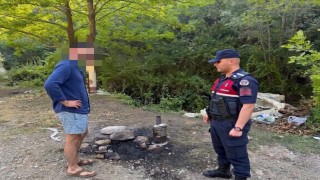 Ormanlık alanda mangal yakan şahsa 3 bin 705 lira ceza