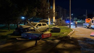 Otomobil parka daldı, ortalık savaş alanına döndü