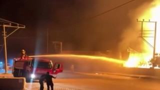 Palet fabrikasında yangın paniği