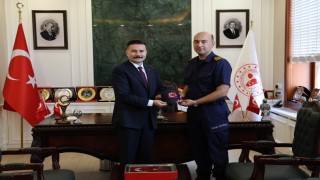 Sahil Güvenlik Batı Marmara Grup Komutanı Borucudan Kaymakam Acara ziyaret