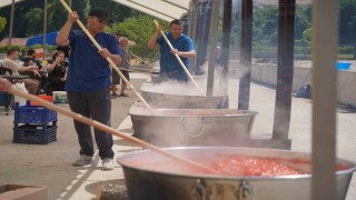 Salça yapımı için ilk ateşler yakıldı