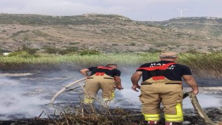 Samandağda bahçe yangını büyümeden söndürüldü