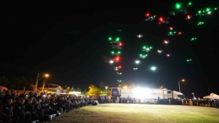 Samsunda AFADdan gökyüzünde dron gösterisi