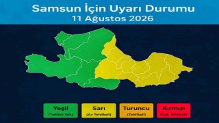 Samsunun doğusuna sarı kodlu yağış uyarısı