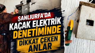 Şanlıurfa’da Kaçak Elektrik Denetiminde Dikkat Çeken Anlar