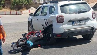 Siirtte otomobil ile motosiklet çarpıştı: 1 yaralı