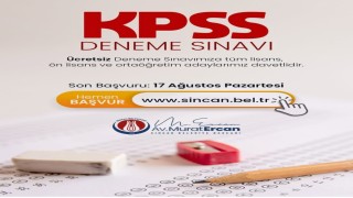 Sincan Belediyesinden KPSS adaylarına ücretsiz deneme sınavı