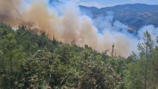 Sındırgıdaki yangın Kütahyaya doğru ilerliyor...Hummalı müdahale sürüyor