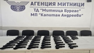 Sınır kapısında incir yüklü tırda 45 adet silah ele geçirildi