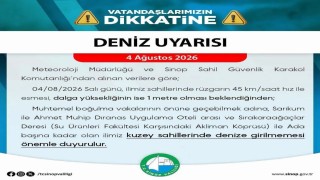 Sinop'ta deniz uyarısı