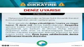 Sinopta deniz uyarısı