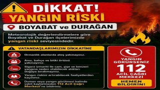 Sinopta iki ilçeye yüksek yangın riski uyarısı