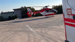 Şırnakta gaz lambası yağı içen çocuk helikopter ambulansla Diyarbakıra sevk edildi