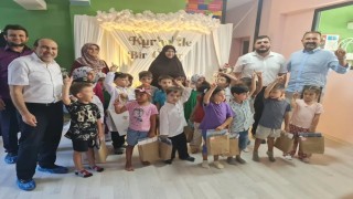 Sökede minik öğrencilerin hatim sevinci
