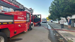 Süleymanpaşa'da korkutan yangın: 6 katlı binadan alevler yükseldi