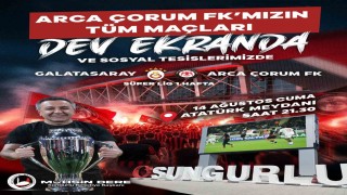 Sungurluda Çorum FKnin maçları dev ekrana taşınacak