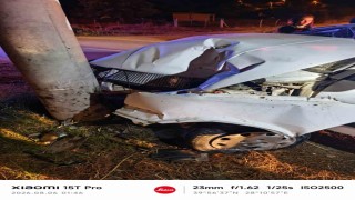 Susurlukta otomobil şarampole devrildi:1 yaralı