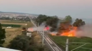 Tavşanlıda çıkan arazı yangını kısa sürede söndürüldü