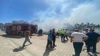 Tekirdağda arazide başlayan yangın araçlara sıçradı