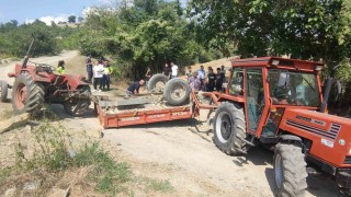 Traktör devrildi: 1 ölü, 3ü çocuk 7 yaralı