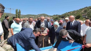 Ümük köyünde bin dekarlık arazi basınçlı sulamaya kavuştu
