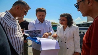 Uşak Belediye Başkan Vekili Terekeci Özkan bisiklet yolu güzergahında incelemelerde bulundu