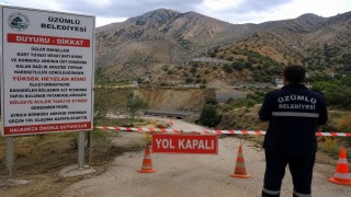 Üzümlüde heyelan riski nedeniyle bazı yapılar için tahliye uyarısı