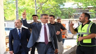 Vali Baruş, Oltudaki yatırımları yerinde inceledi