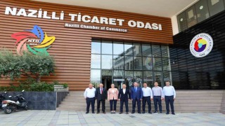 Vali Varol Nazilli Ticaret Odasına iade-i ziyarette bulundu