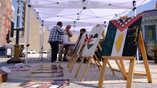 Van'da Filistine destek resim sergisi açıldı