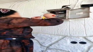 Vatandaşın elektrik denetim ekibine aldırmadan sayaca müdahale anları kamerada