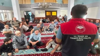 Yığılcada çiftçilere tarımsal destek ve kahverengi kokarca bilgilendirmesi