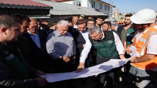 Yıldırım Otlukbelindeki Taşkın Koruma Projesini inceledi