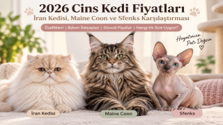 2026 Cins Kedi Fiyatları: İran Kedisi, Maine Coon ve Sfenks Karşılaştırması