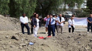 Akçalı Aile Sağlığı Merkezinin yeni hizmet binasında çalışmalar sürüyor