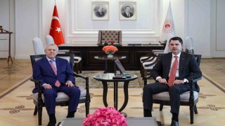 Bakan Kurum, Fenerbahçe spor kulübü başkanı Aziz Yıldırım'ı kabul etti