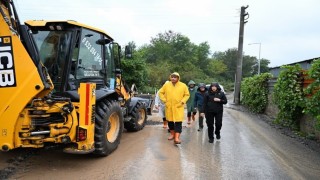 Başkan Kocaman'dan yağıştan etkilenen bölgelerde inceleme