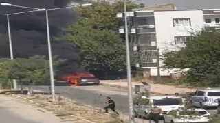 Batmanda araç yangını
